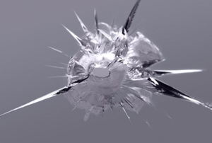 scratched glass
