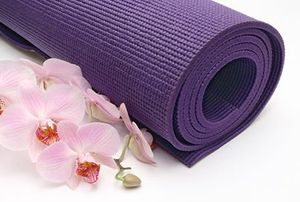 Yoga Mat with Orchid