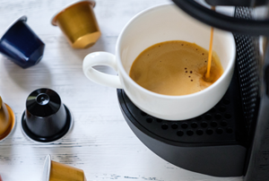 Coffee being brewed.