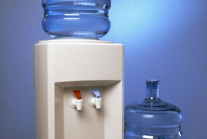 Water cooler and large bottles