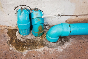aqua colored pvc pipes