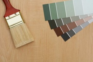 paint brush and color swatch