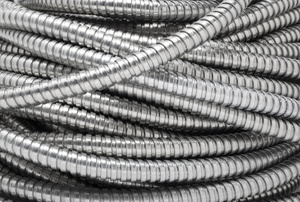 A pile of electrical conduit.