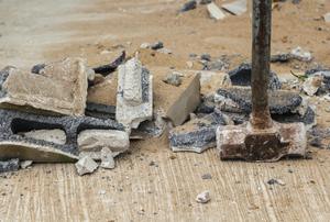 A sledgehammer at work.