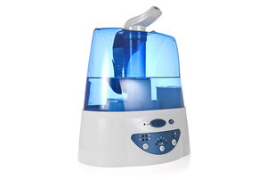 Humidifier with ionic air purifier isolated on white