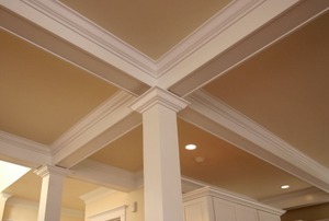 Crown molding in a home.