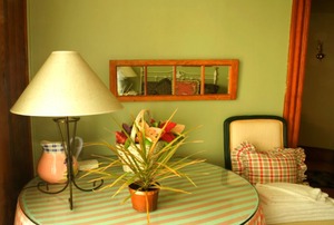 A breakfast nook.