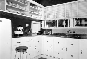 Kitchen cabinets.