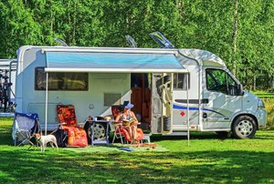rv with awning