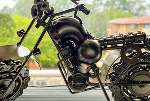 metal craft animals made from cans
