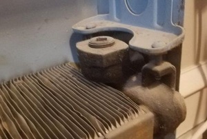 right side of an old radiator