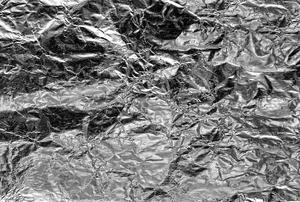 An crumpled foil background.