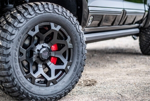 closeup of a tire