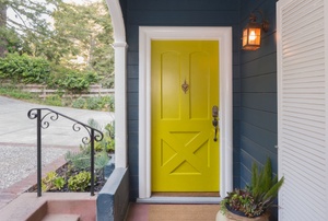 The entrance to a house.