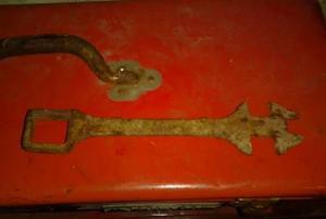 An old fashioned square wrench.