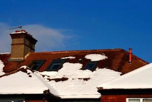 Snow on a roof.