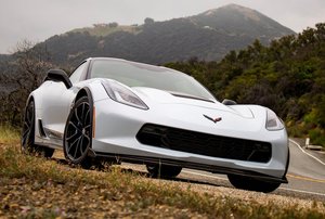 A sports car on the road.