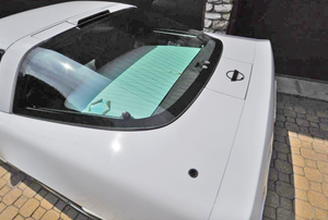 The back of a white car