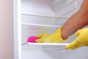 cleaning the refrigerator