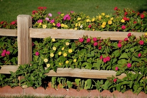 A split rail fence.