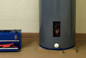 A water heater.