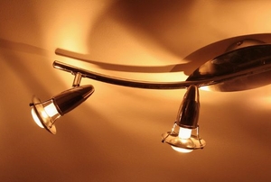 ceiling lights on a track