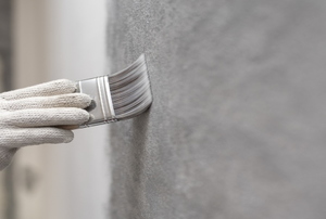 painting a white wall grey