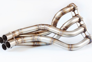 An exhaust manifold.