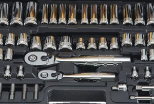 socket wrench set in case