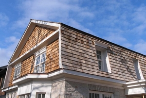 house with cedar siding