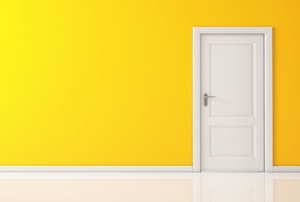 door with brick molding