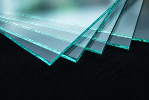 Tempered glass on a black background.