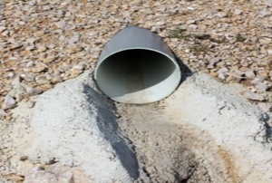 A septic drain field system.