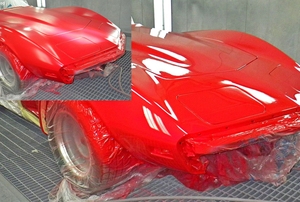 Fiberglass on a car.