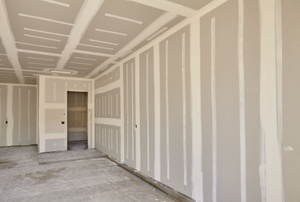 Drywall in a room.