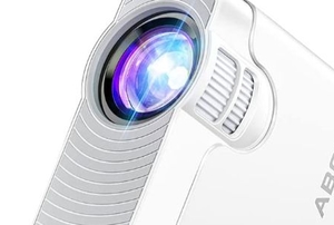 projector with bright light in lense