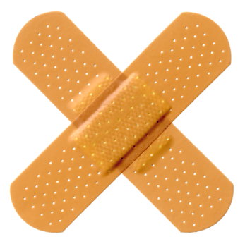 Two crossed Bandaids