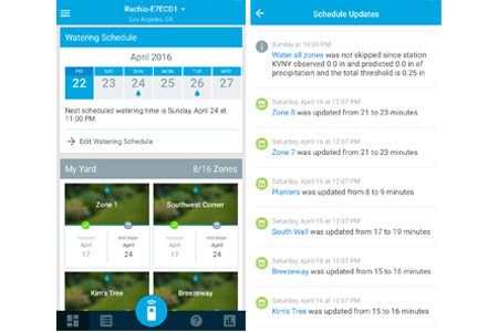 Rachio Gen 2 Smart Sprinkler app schedule and updates