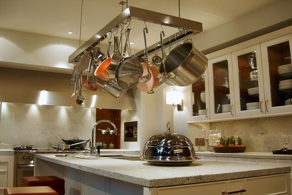 hanging pots and pans rack
