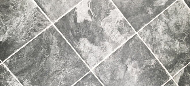 grey and white tile pattern vinyl