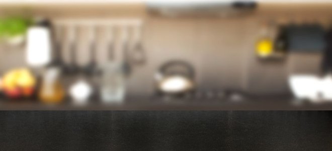 black laminate countertop