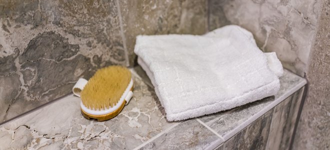 A shower bench.