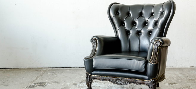 A leather armchair.
