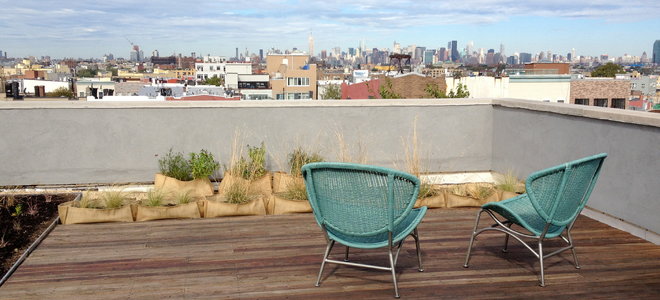 A roof deck.