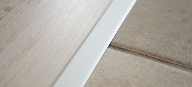 A laminate to tile floor transition.