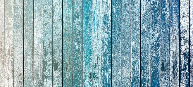 blue painted wooden wall or fence