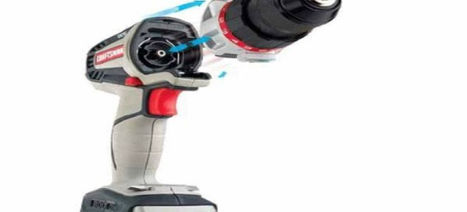 A diagram of a drill with a removable head.