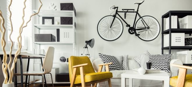 store bike on wall