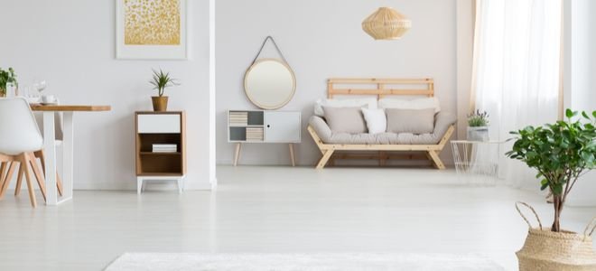 bright, open room with natural design touches