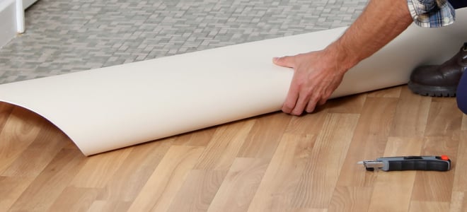 Install Linoleum Flooring On Stairs, How To Install Sheet Vinyl Flooring Over Concrete